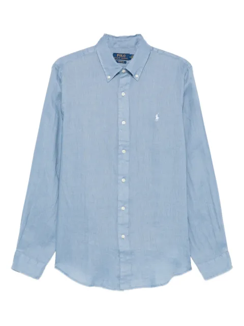 Polo Ralph Lauren long-sleeve linen shirt Blue 710966294029
