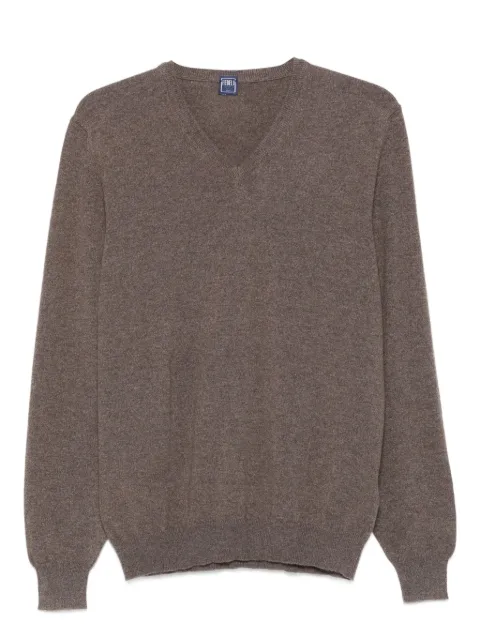 Fedeli v-neck sweater Brown MU007002