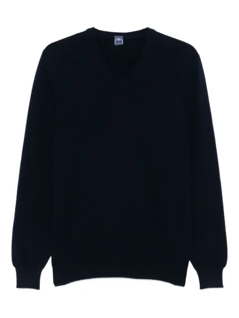 Fedeli V-neck cashmere sweater Blue MU007002