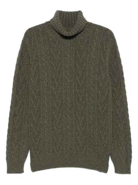 Fedeli cable-knit turtleneck sweater Green MU006459