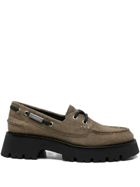 Alexander Wang Carson platform boat shoes Green 30325F004