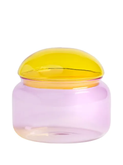 &k Amsterdam Puffy dome-lid jar (12cm x 13.5cm) Pink 147101