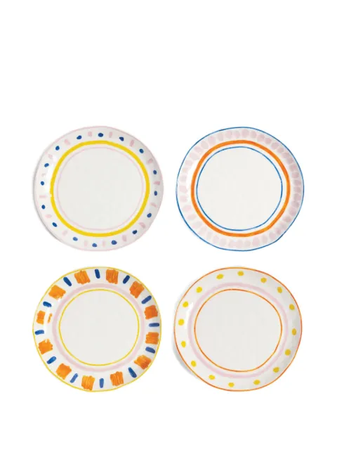 &k Amsterdam Boavista plates (set of four) Neutrals 282901