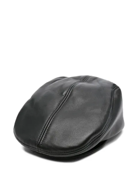 Ruslan Baginskiy leather panelled beret Black IVC033L