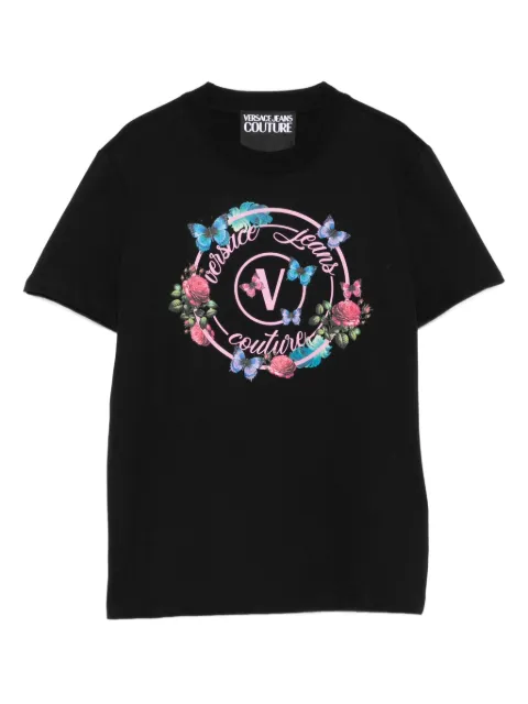 Versace Jeans Couture logo-print T-shirt Black 79HAHP01CJ01P
