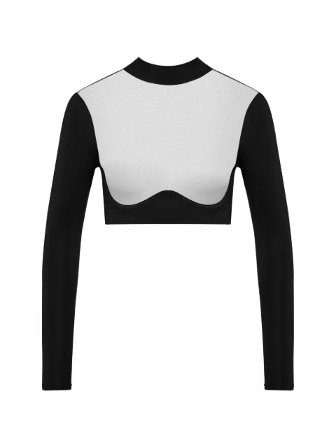 Maison Close Pure Tentation sheer long-sleeve top Black 563352