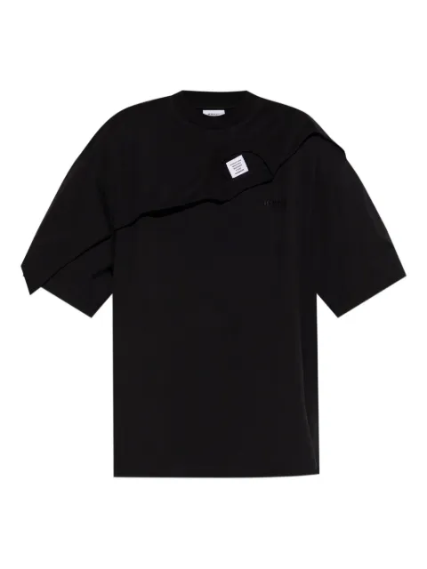 VETEMENTS layered-panel T-shirt Black UH76TR400B1000