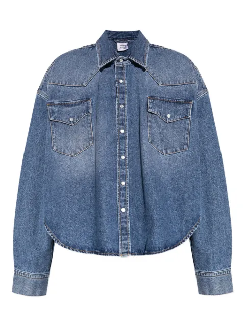 VETEMENTS button-fastening denim shirt Blue UH76DS525MB22808