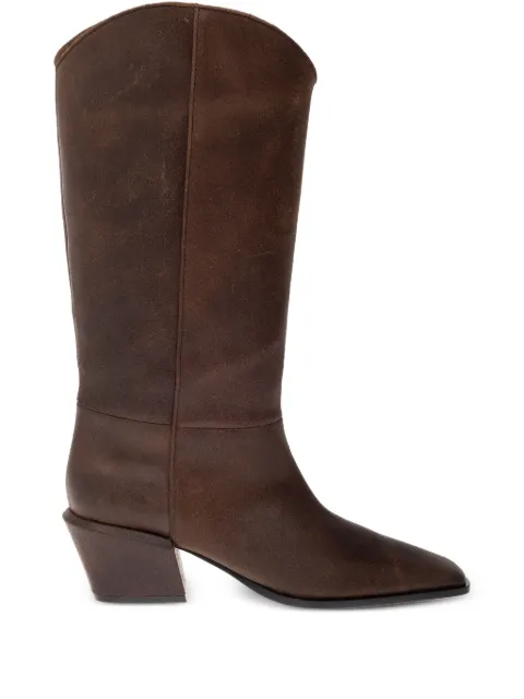 Paris Texas 50mm Bettina leather pointed-toe boots Brown PX1707XVTVT