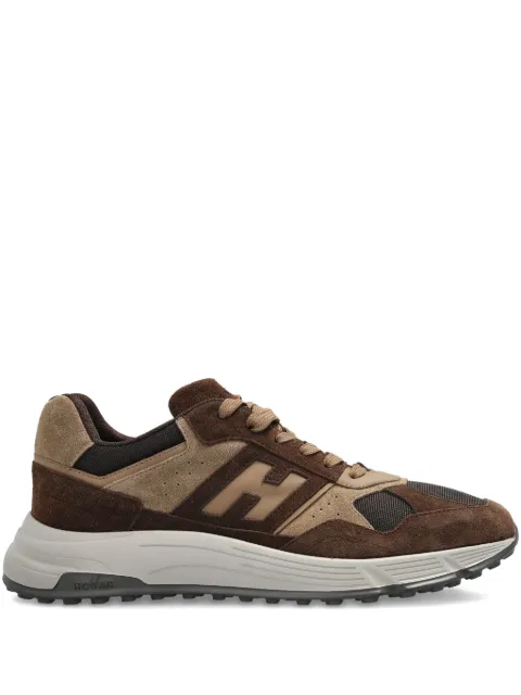 Hogan suede-leather panel sneakers Brown HXM5630FK70UOB