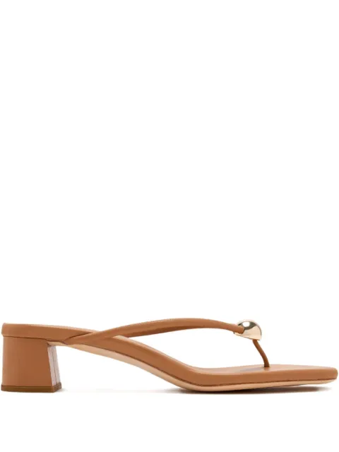 Loeffler Randall 50mm Odessa leather-thong ball-embellishment sandals Brown ODESSAN
