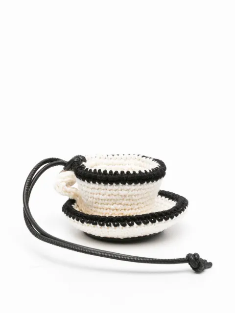 JW Anderson crocheted-cup charm Neutrals AC0415FA0477