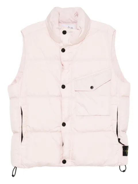 Stone Island Compass-motif vest Pink K2S15G100003S0A23