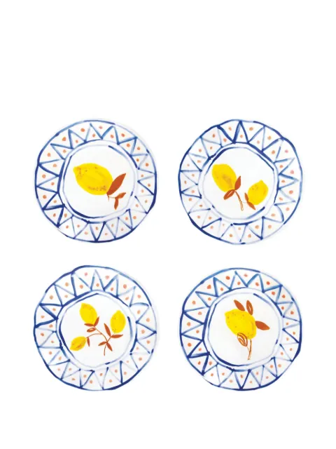 &k Amsterdam Lemon Moroccan tapas plates (set of four) White 281103