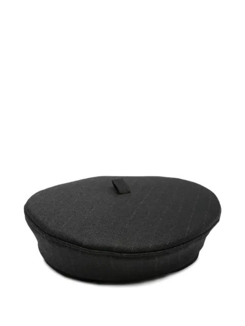 Ruslan Baginskiy pinstriped beret Black BRT033WPPLSPT