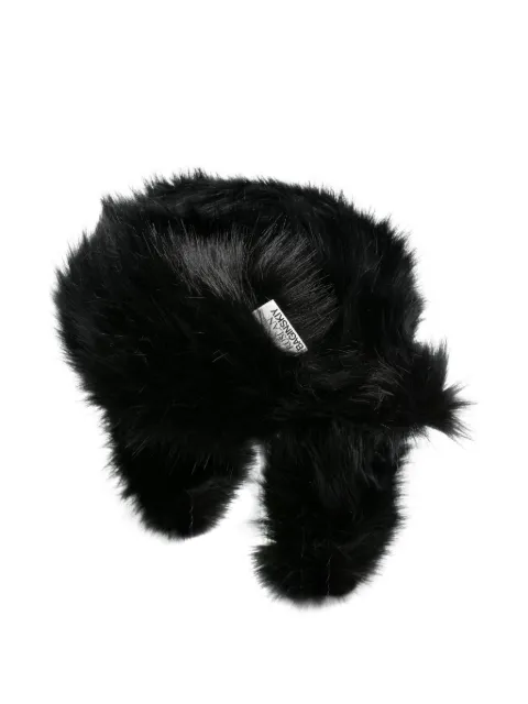 Ruslan Baginskiy faux-fur ear hat Black AVIH033PHHFLT