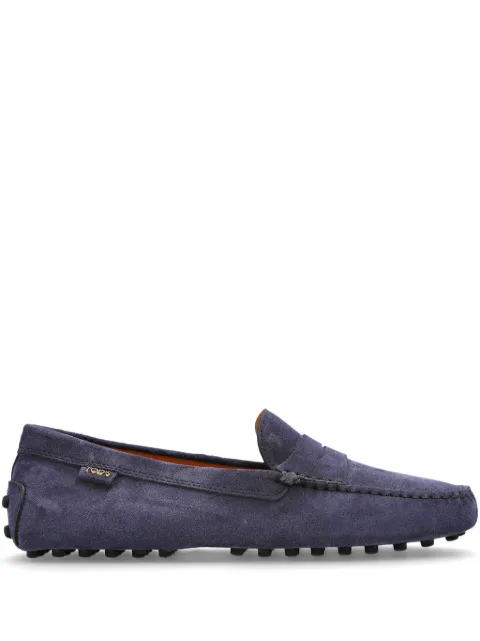 Tod's Gommino pebble-textured suede loafers Blue XXW22L00010RE0