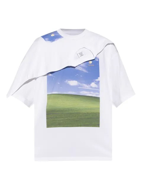 VETEMENTS layered graphic-print T-shirt White UH76TR770W1000