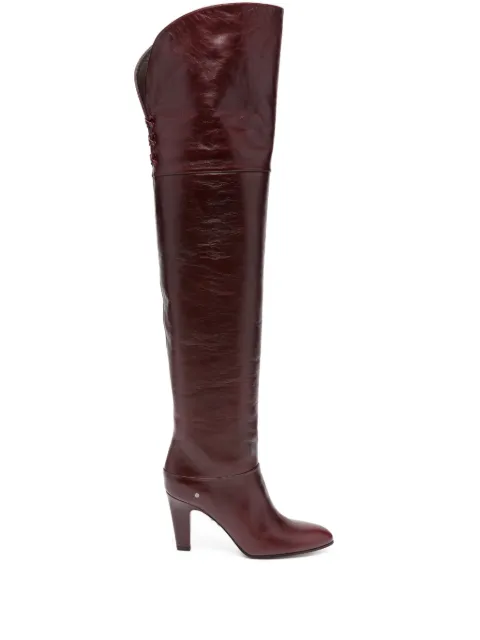 Chloé 90mm Eve leather boots Red CHC24W03POO