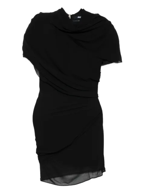 Jacquemus The Castagna draped mini dress Black DRW00130CW00383