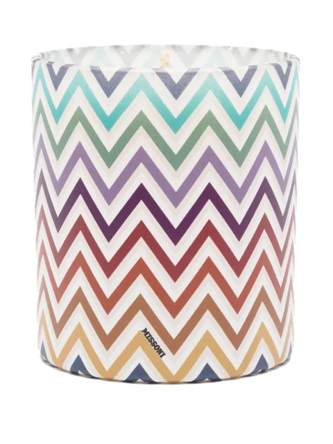 Missoni Home zigzag-printed candle (220g) White 1E4OG99013