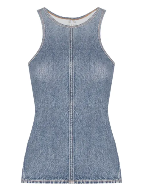 rag & bone denim-effect racerback top Blue WCW25SA0010201
