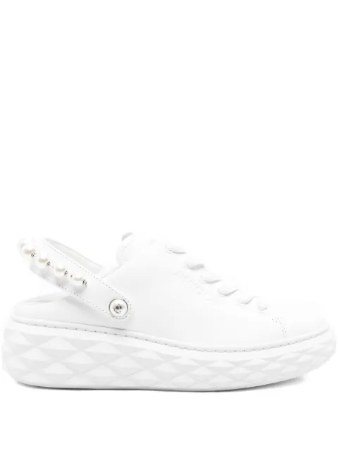 Jimmy Choo 50mm pearl-slingback platform sneakers White DIAMONDMAXIPEARLNQK
