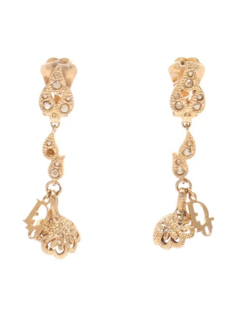 Christian Dior Pre-Owned 2010s stone earrings Gold 986648
