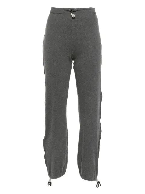 CHANEL Pre-Owned 2002 logo-tape track pants Grey 175734