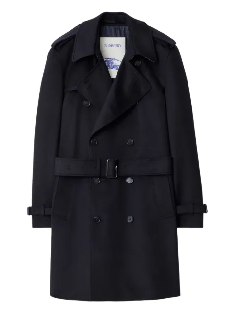 Burberry mid-length cashmere trench coat Blue 8113170