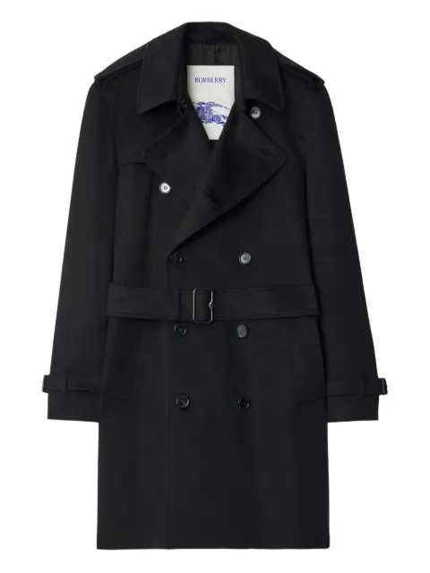 Burberry mid-length cashmere trench coat Black 8113171