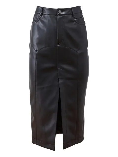 Fleur Du Mal Harley split-front faux-leather skirt Black SK0216