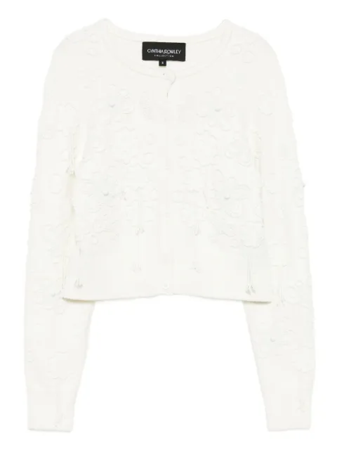Cynthia Rowley Paloma Shrunken cardigan White 25S1ST12KN