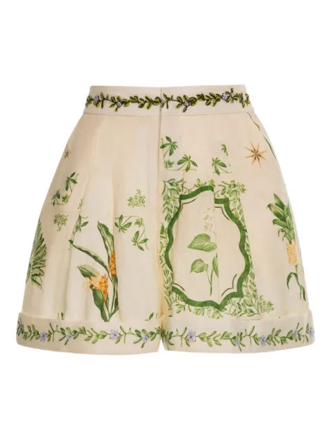 Agua By Agua Bendita Rommy Wild pleated shorts White 19213