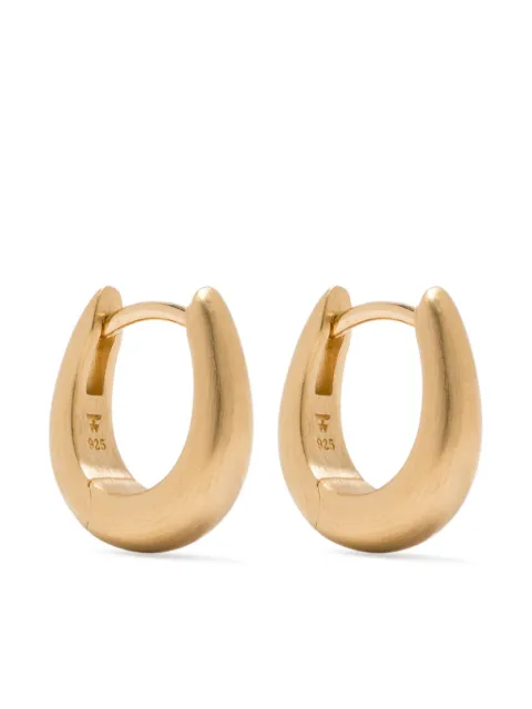 Tom Wood Liz satin huggie earrings Gold 101490TW