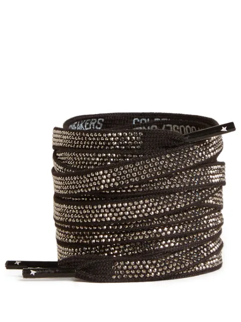Golden Goose strass-embellished cotton shoe laces Black GUF00234F007223