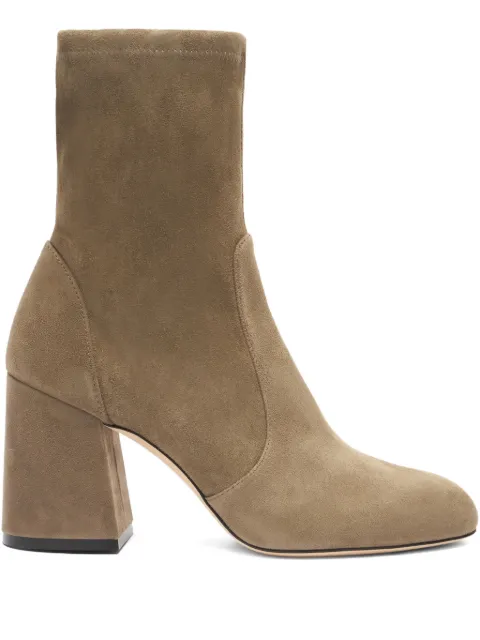 Stuart Weitzman 85mm Essencialist Stretch suede ankle boots Neutrals SL371SUS