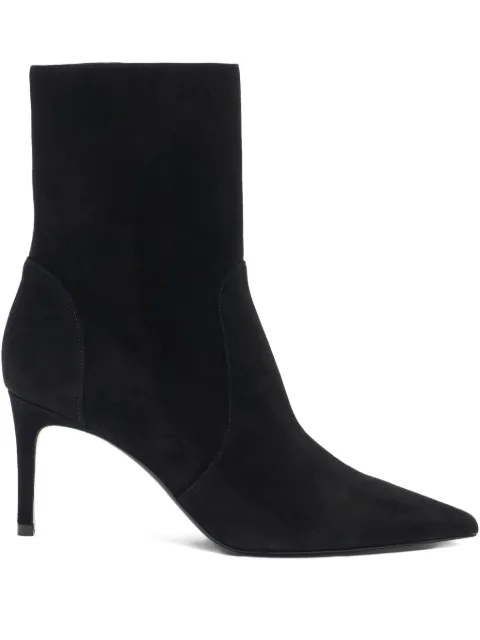 Stuart Weitzman 75mm Stuart Power zip-detail pointed-toe boots Black SJ970SUE