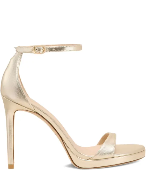 Stuart Weitzman platform ankle-strap sandals Gold SL455LID