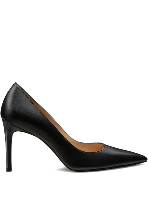 Stuart Weitzman pointed-toe leather pumps Black SK303SMO