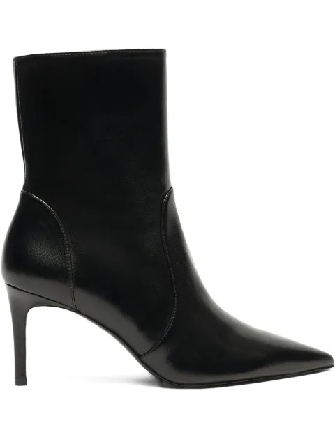 Stuart Weitzman 75mm Stuart Power zip-detail pointed-toe boots Black SJ971DSN