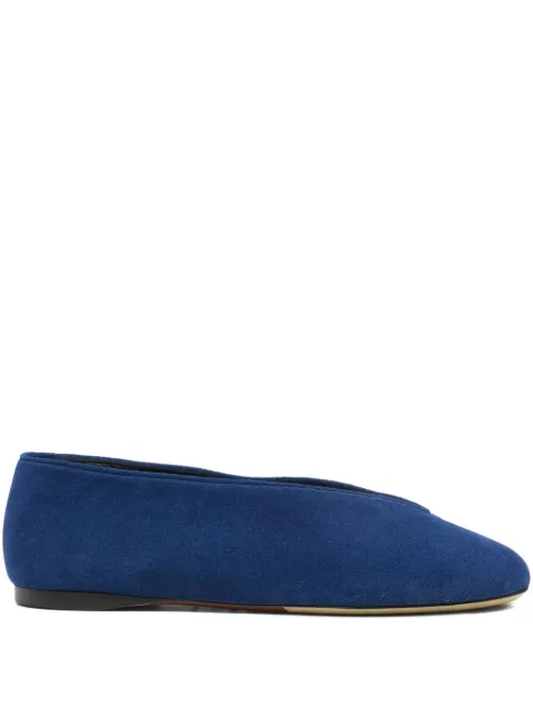 Moschino suede ballet flats Blue MA11010C0NME0