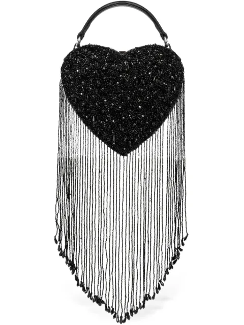 Moschino heart-shaped beaded tote bag Black MC4232PP0NOA4