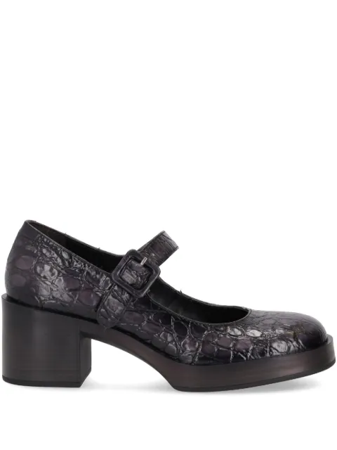 LA ROSE Cristin Mercedes reptile-effect pumps Black 10645012