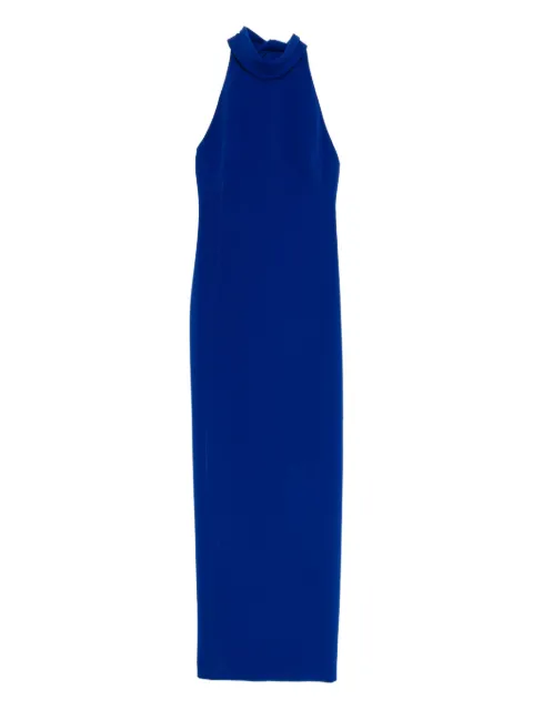 Amsale crepe gown dress Blue P888P