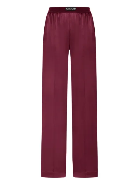 TOM FORD satin trousers Red PAW397FAX881