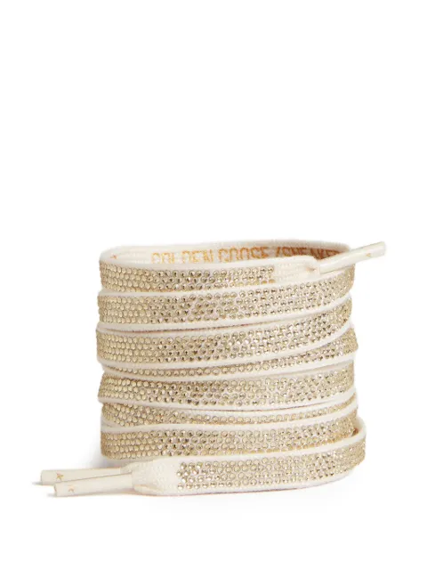 Golden Goose strass-embellished cotton shoe laces White GUF00234F007221