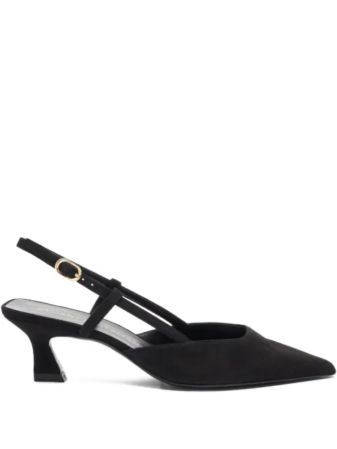 Stuart Weitzman 50mm Vinnie slingback pointed-toe pumps Black SJ433SUE