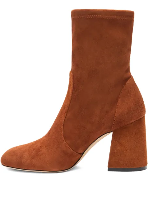 Stuart Weitzman 85mm Essentialist Stretch suede boots Brown SL371SUS