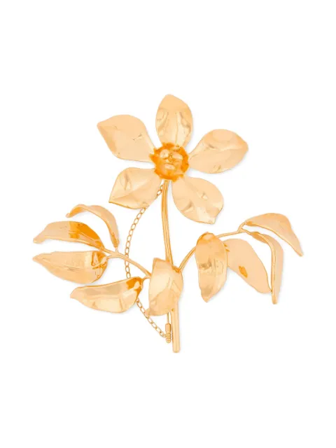 Moschino floral-motif brooch Gold A91128405